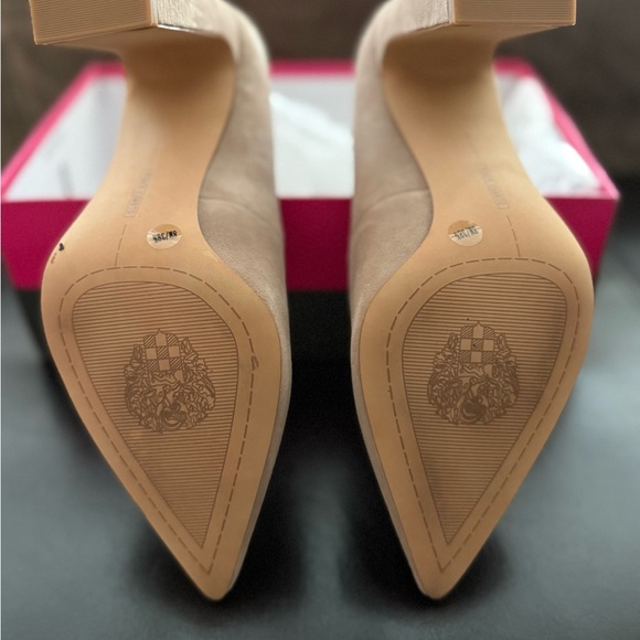 Vince Camuto Women's Beige Suede Heels - Picture 4 of 4